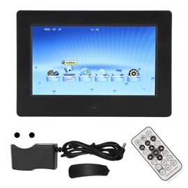 7 Inch Digital Photo Frame Multifunction Video Picture Playback Music Clock Calendar Electronic Picture Frame 100‑240V EU Plug