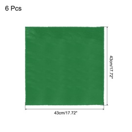 MECCANIXITY 6pcs Cloth Napkins Green Satin Table Napkins Polyester Square Bright Table Napkin Fabric Table Napkin for Event Wedding Party Table Decoration,17x17 Inch