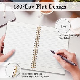 MKIJUHB Floral Fox Spiral Notebook 5.5x8.3, Fox Lovers Gifts Journal for Women, Cottagecore Forest Fall Wild Animal Notebook for Note Taking