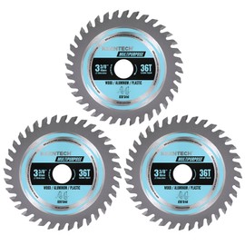 KEENTECH 3-3/8 Inch Circular Saw Blade 36T by 15MM Bore for Cutting Wood, Aluminum, PVC, Acrylic, Longer Service Life, 3-Pack