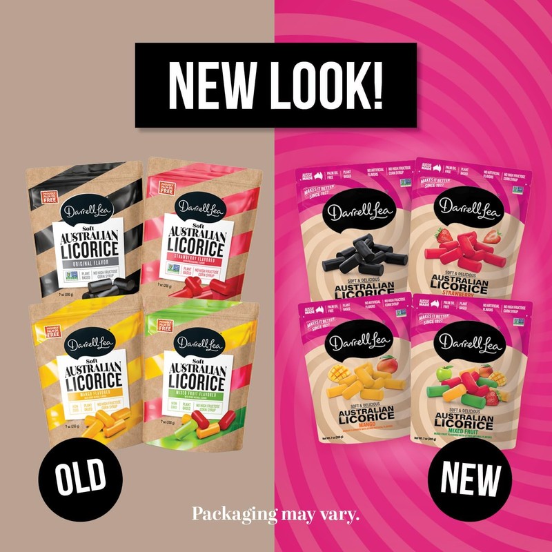 Darrell Lea Soft Australian Licorice, Non-GMO, No Palm Oil, Plant