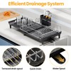 TOOLF Expandable Dish Rack, Dish Drying Rack for Kitchen Counter,