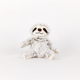 Warmies Marshmallow-Faultier-Plüschtier Mini, mikrowellengeeignetes und beschwertes Kuscheltier, zum Kühlen im Gefrierschrank oder Aufwärmen in der Mikrowelle, Wärmekissen für weiches Spielzeug