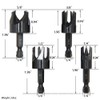 Takelablaze Wood Plug Cutters Drill Bit Set with 1/4 Hex