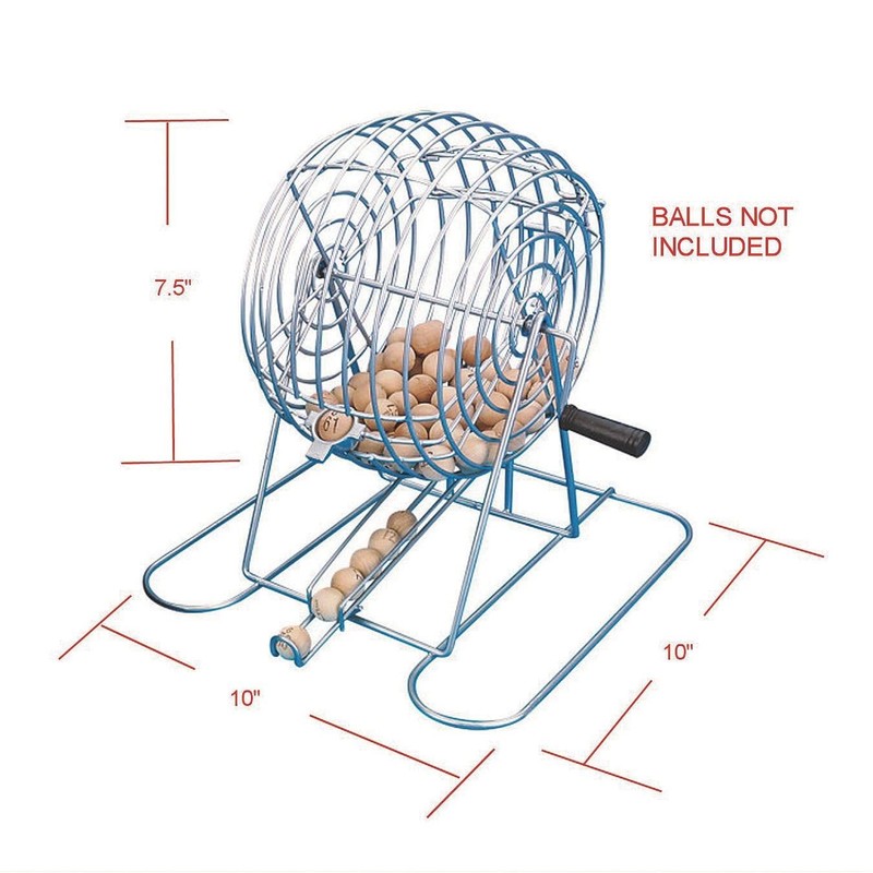 S&S Worldwide Deluxe Metal Bingo Cage. Sturdy 7-1/2" Metal Cage