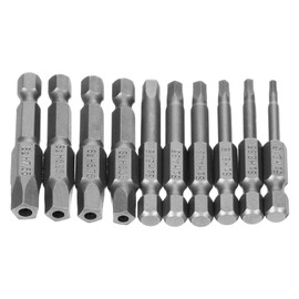 10PCS Security Screwdriver Bits Set, Magnetic Pentagon Head Screwdriver Bit Set 1/4 Inch Hex Shank 5 Point Star Bit for Electric Hand Screw Driver Drill Bits, H2.15 H7.55, 2 Inch S2 Steel