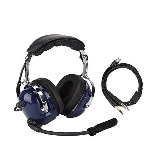 RA200 General Aviation Headset,3.5mm GA Dual Plug Pilot 24dB Noise