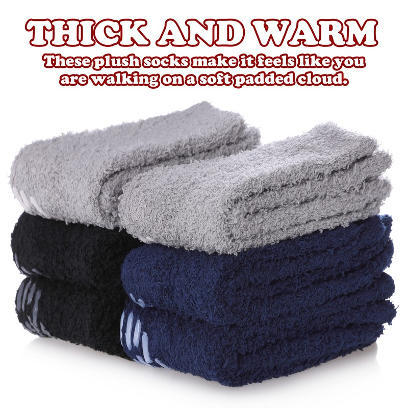FNOVCO Non Slip Socks for Women Winter Warm Cozy Fuzzy