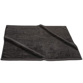 Bath Mat, 2 Pieces, Commercial Use, Bulk Buy, 100% Cotton, Thick, Absorbent, Quick Drying, Durable, Top and Bottom Hem Specifications, 17.7 x 25.6 inches (45 x 65 cm), Dryer Safe, Charcoal Gray [19 inches]