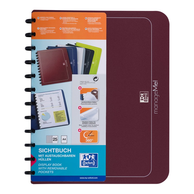 Elba 232123"Vario Zippbu" Polypropylene Folder with 25 Pockets