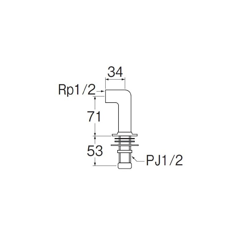SANEI T260-13 Plumbing Parts Faucet Mounting Legs for Wall Mounted
