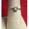 Natural Creations Sterling silver stackable ring size 10 Faceted White