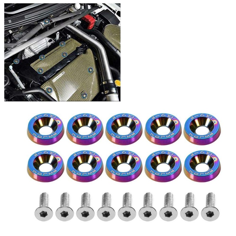 Car M6 Screw Gasket, Modification Screw License Plate Frame Decoration