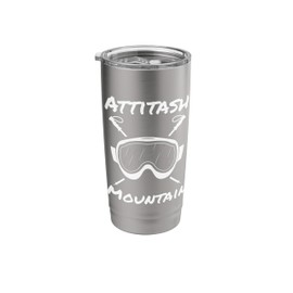 Attitash Mountain Bartlett New Hampshire Skiing Goggles Ski Stainless Steel Insulated Tumbler