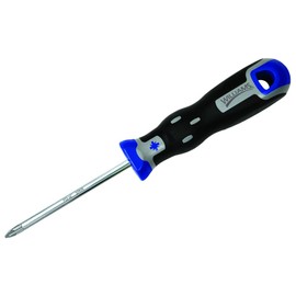 Williams JHWSPR-Z-2-4 Supertorque Pozidriv Screwdrivers #2 Tip, 4-Inch Blade Length, 8-3/4-Inch Overall Length, Three Component Comfort Grip Handle, Blue, Silver