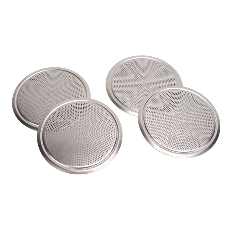 4PCS Door Speaker Grille Cover Round Aluminium Alloy Replacement for