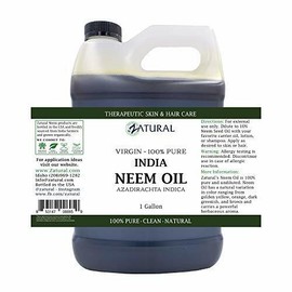 Zatural Organic Neem Oil (1 Gallon) 100% Pure Cold Press Skin, Hair, and Nails