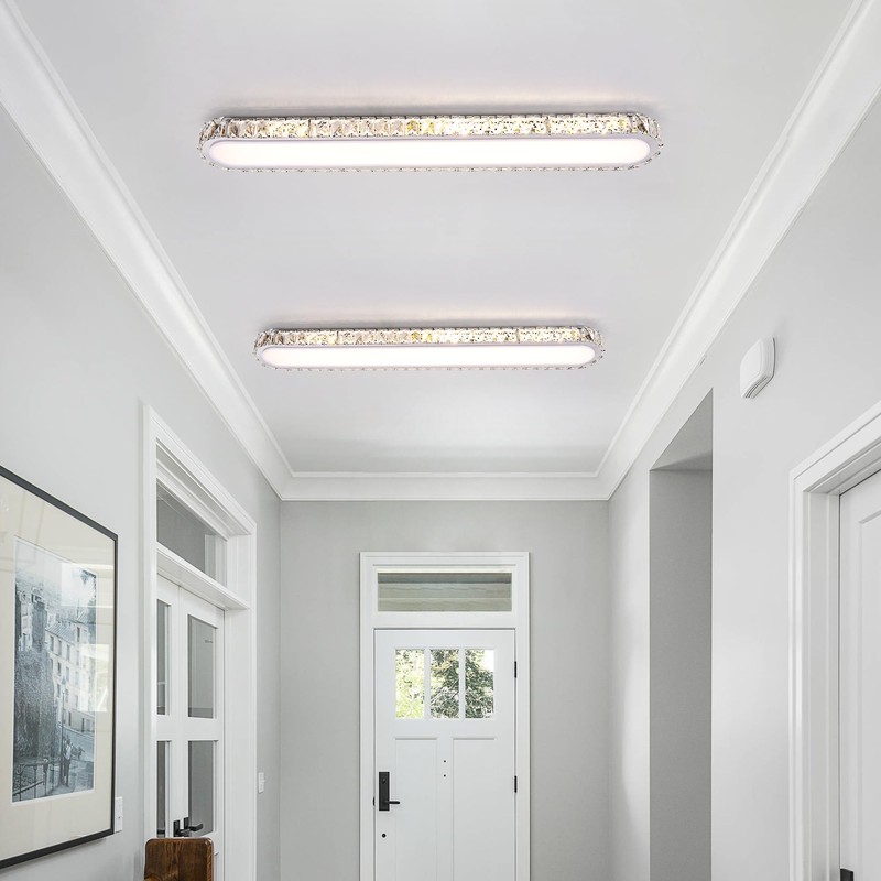 Qcyuui Dimmable LED Ceiling Light 39.4'' Kitchen Lighting Fixtures Ceiling
