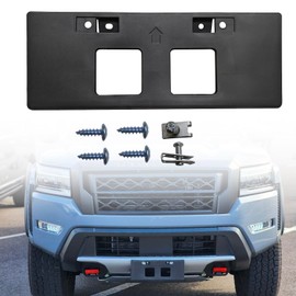 GZVKE Front License Plate Frame Mounting Bracket Tag Holder Textured Black Fits for 2022 2023 2024 Nissan Frontier Replace 96210-9BU0A