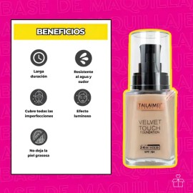 Base De Maquillaje Tailaimei Velvet Touch Alta Cobertura 106                                                                                          