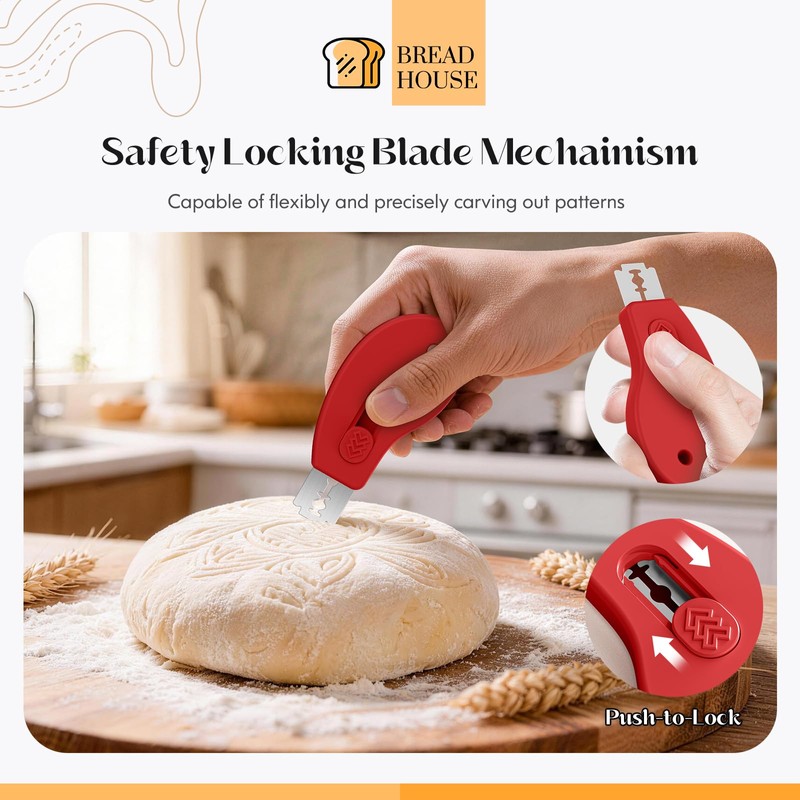 Bread Lame Sourdough Scoring Tool, Extractable & Magnetic Bread Scoring