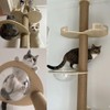 Cat Tree Floor to Ceiling(92"-110") Cat Tower Height Adjustable,Wooden Cat