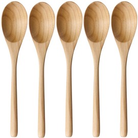 AOOSY Hemu Wooden Soup Spoons with Box Pack of 5
