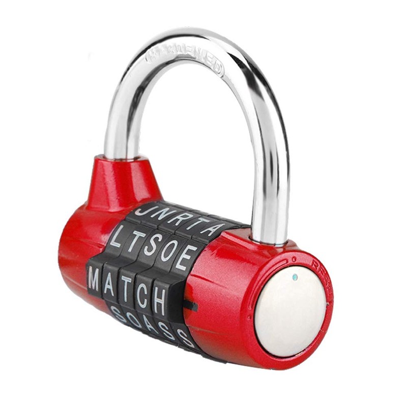 5 Digit Combination Padlock 5 Letter Word Lock Security Password