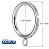 ZHHGTTUY Thick Metal Eyelet Curtain Rings with Ancient Script Engraving,1.73-Inch