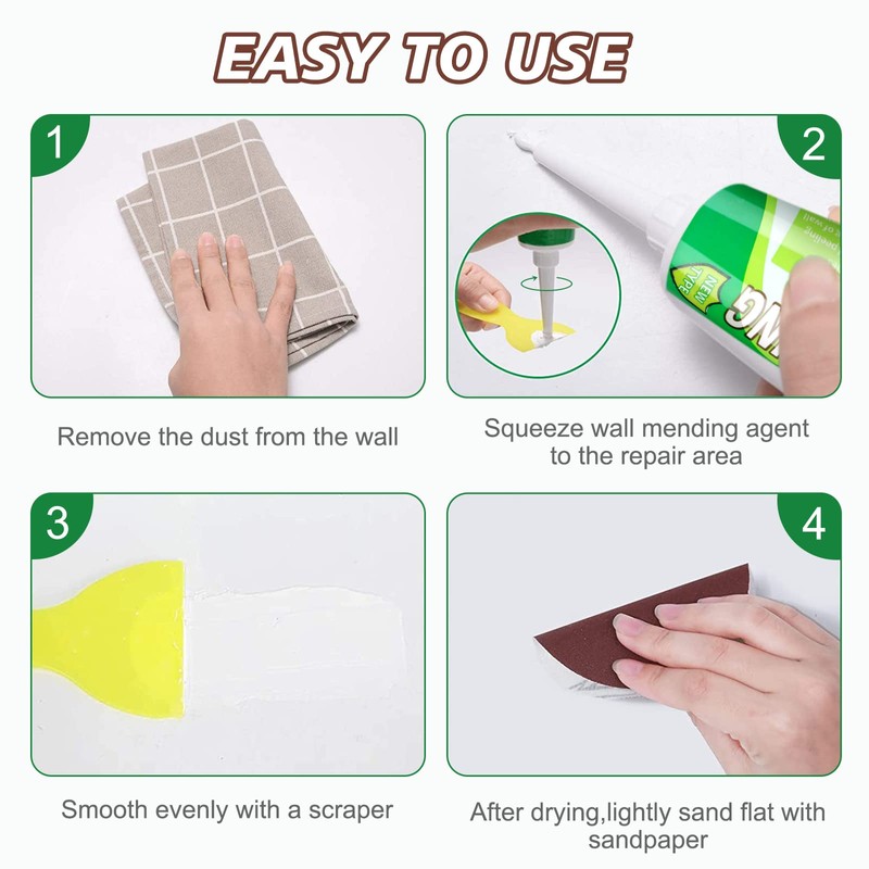 WDSHCR Drywall Repair Kit, 2 Pcs Spackle Wall Repair Patch