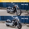 10mm Motorcycle Mirrors, Chrome M10 Rearview Mirrors for Shadow VTX