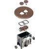Arlington FLBAR101BR-1 Adjustable Round Floor Box Kit with Outlet and