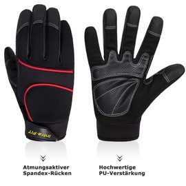 Intra-FIT Work Gloves Protective Gloves for Work EN388 Construction Gloves Faux Leather Mechanics Gloves