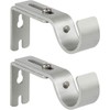 Anndason Heavy Duty Adjustable Curtain Rod Brackets Rod Holders Curtain Rod Holders for 3/4 or 5/8 Inch Rod, (2 PCS, Silver)