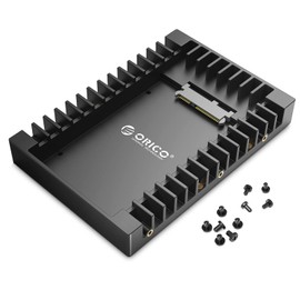 ORICO 2.5 to 3.5 Conversion 2.5 Inch HDD / SSD Converter Mount SATA Interface Built-in HDD Case 3.5 Inch Conversion Bracket with Screws Black 1125SS