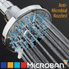 AquaDance Anti-Clog High-Pressure 6-setting Shower Head with Nozzle Protection from