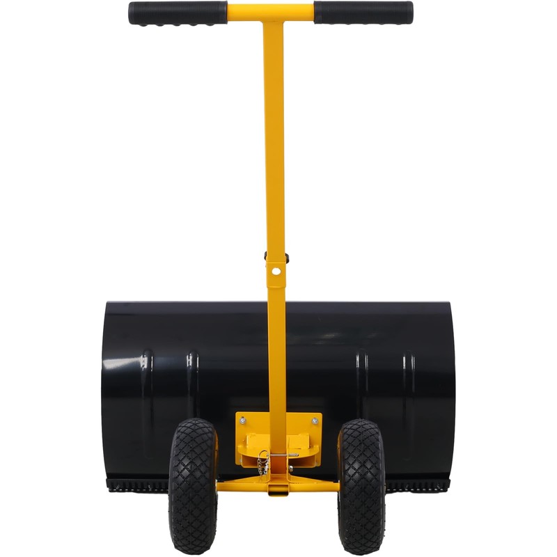 Efficient 29" Snow Shovel with Wheels, Ergonomic Adjustable Handle, Snow