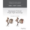MeMoi Backseam Fishnet Thigh High Stockings, Nylon Fishnet Stockings for