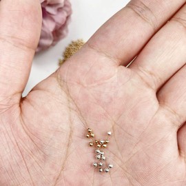 Mulutoo 4800 Pieces 2mm Metal Spacer Beads Metallic Plated Round Beads Tiny Smooth Crimp Beads Metal Bead Spacers for DIY Bracelet Jewelry Making Clamp End Stopper Spacer Beads(Gold and Silver)