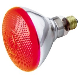BR38 RED OUTDOOR FLOODLIGHT BULB 100 WATTS LONG LIFE RED LIGHT BULB SUPRA LIFE