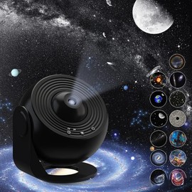 Star Projector, SOMKTN Planetarium Projector with Timer, 4K 13 HD Film Discs, 360° Rotation, Space Projector, Galaxy Projector for Kids & Adults Bedroom Christmas Decor