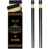 BEWOS 10 Pairs Black Alloy Chopsticks - 9. 5 Inch,