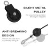 Cable Pulley Rotation Traction Wheel 3.54in/90mm Silence Smooth Detachable 360