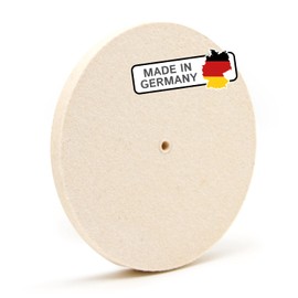 Polishing Wheel for Felt Sanding Block (95% Wool) with Hole, Diameter 200 mm, 10 mm Thick, Polishing Felt for Angle Grinder and Lathe, Sanding Block Disc Made of Wool Felt - Made in Germany