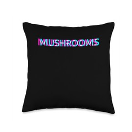 Magic Mushrooms Psychedelic Shrooms Psilocybin Grow Throw Pillow