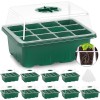 10-Pack Seed Starter Kit with Humidity Dome - Mini Greenhouse