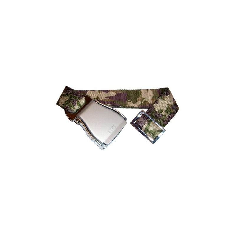 Skybelt Aircraft Belt Silver/Camouflage Airline Seat Belt, camouflage