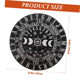 Kisangel Wooden Divination Board with Carved Design Pine for Meditation and Home Decor Divination Prop for Psychologists and Tarot Enthusiasts