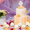 Gyufise 48Pcs Edible Baptism Cupcake Toppers Wafer Paper God Bless