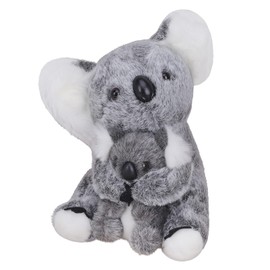 Moonlove Lovely Grey Koala Soft Toy 26cm Mum Koala Hold Baby Koala Cute Animal Plush Toy Dolls for Baby Boys Girls Christmas Birthday Gift